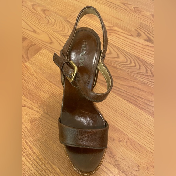 Authentic Prada Platform Sandals Size 39.5 - Picture 5 of 6